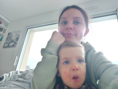 Séverine, Erine, Vincent et Valentin à la maison