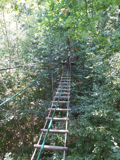 Accrobranche avec Ambre et Nathan