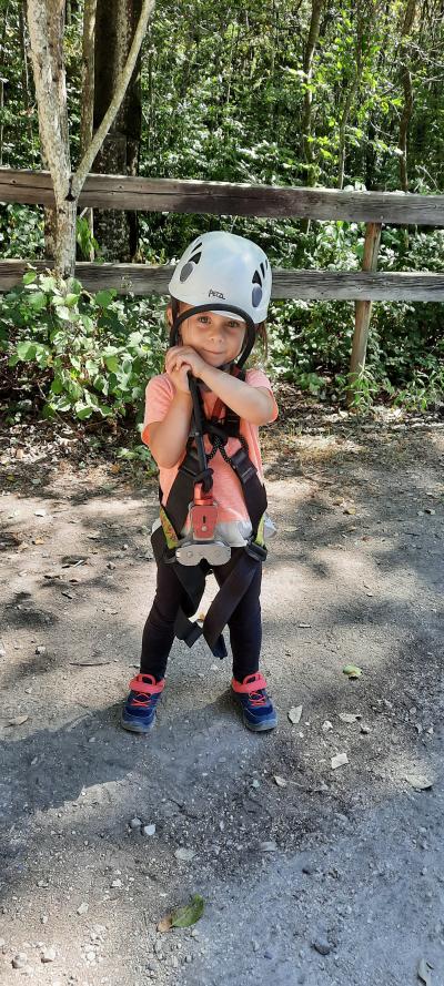 Accrobranche avec Ambre et Nathan