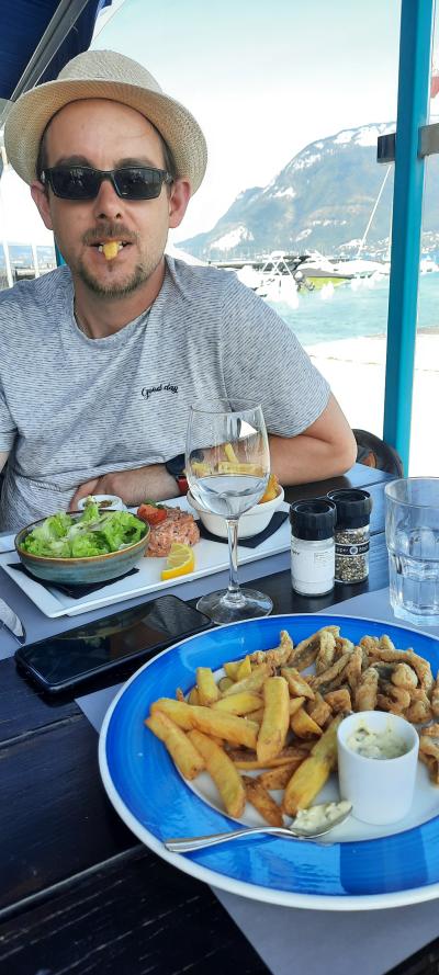Repas et baignade au Lac d'Annecy