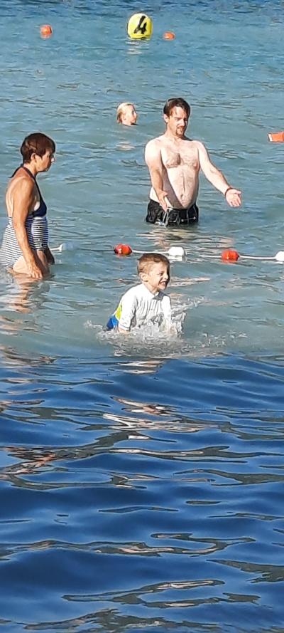 Repas et baignade au Lac d'Annecy