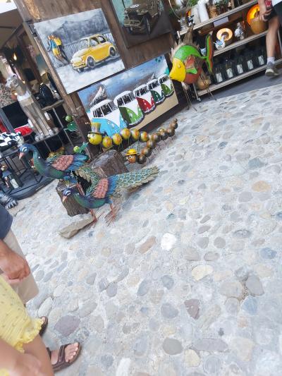 Tonon les bains, Yvoire et visite à la cave pour les filles et plage pour les enfants