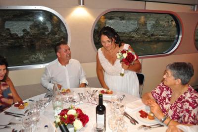 Apéritif et diner sur la seconde péniche