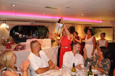 Apéritif et diner sur la seconde péniche