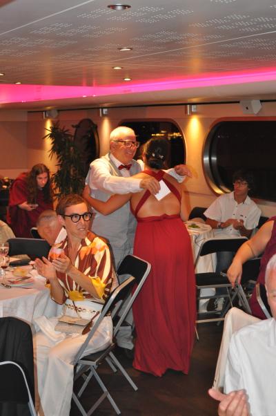 Apéritif et diner sur la seconde péniche