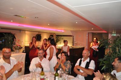 Apéritif et diner sur la seconde péniche