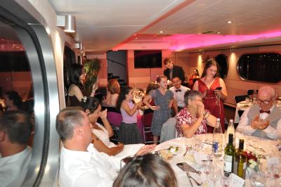 Apéritif et diner sur la seconde péniche