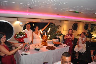 Apéritif et diner sur la seconde péniche