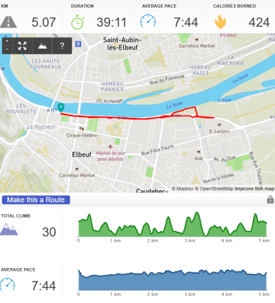 Damien a terminé son 5 km